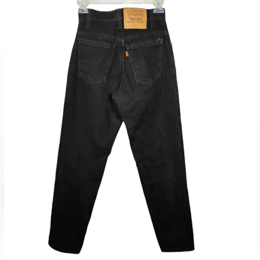 Vintage Levi's Orange Tab Relaxed Fit Tapered Leg Black Denim Jeans Size Small